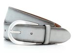 Trendiger Damen-G&uuml;rtel, aus Leder, 3,5 cm breit HELLGRAU