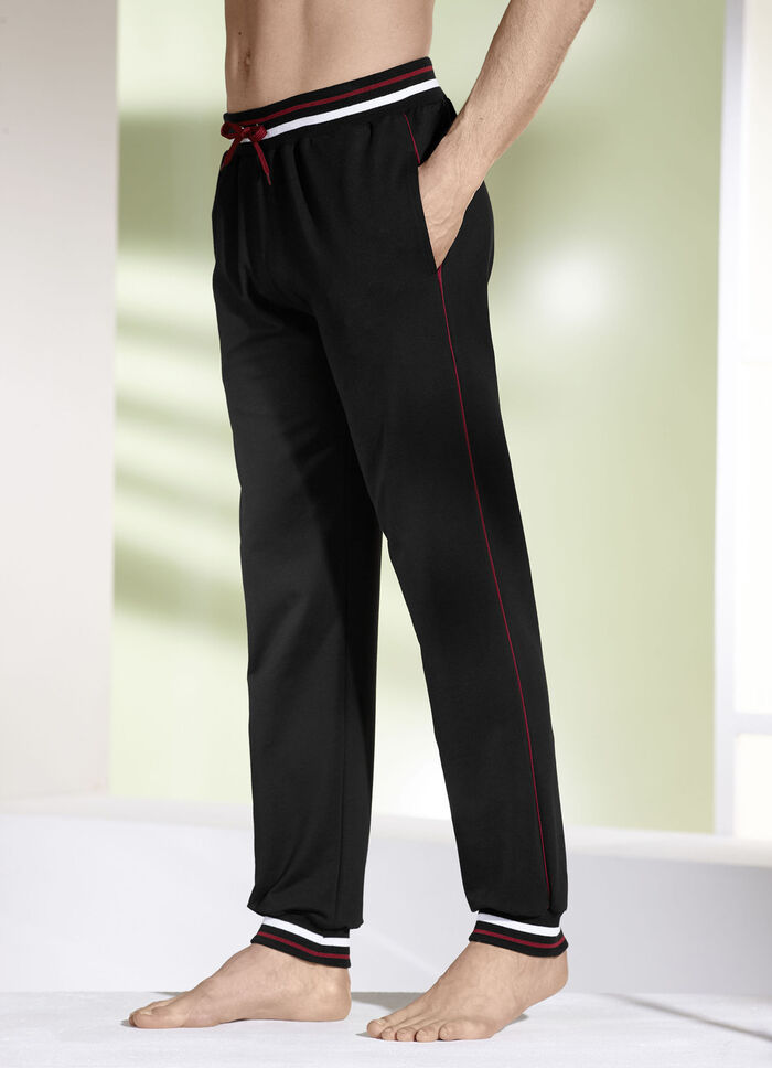 Hose mit Ripp-Bündchen SCHWARZ