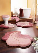 Barfu&szlig;weiche Badgarnitur Gold-Glitzergarn 