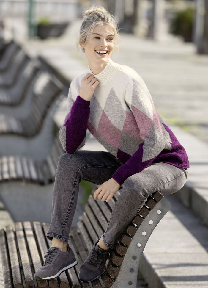 Kn&ouml;chellange, figurformende Jeans GRAFIT