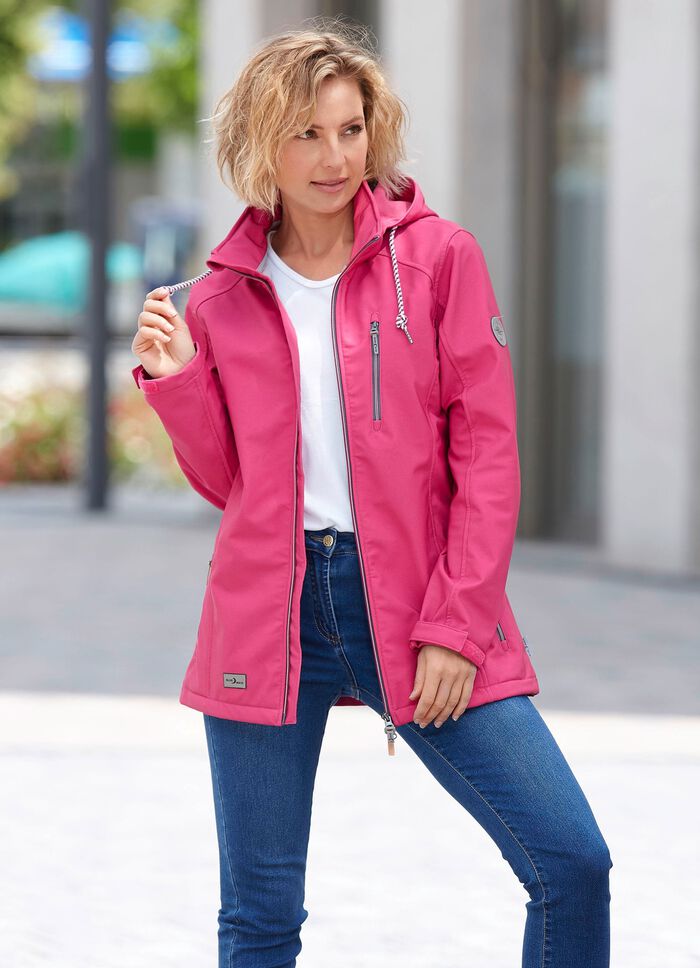Funktionsjacke mit abnehmbarer Kapuze 