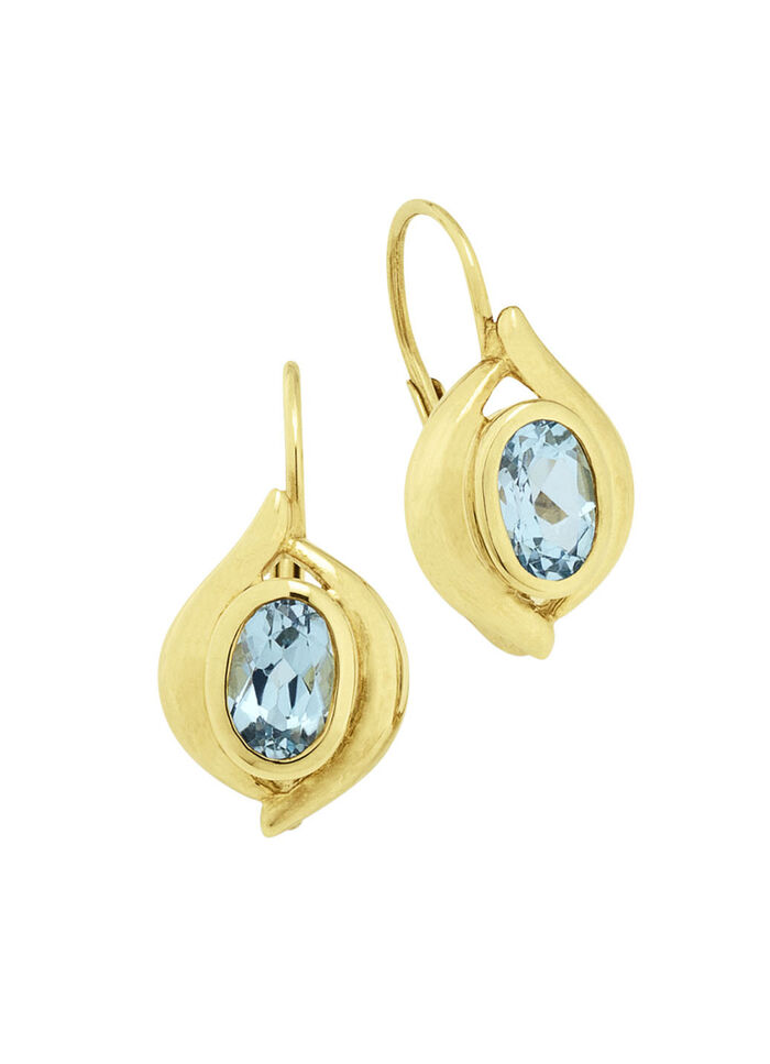 Elegante Ohrringe mit Blautopas 