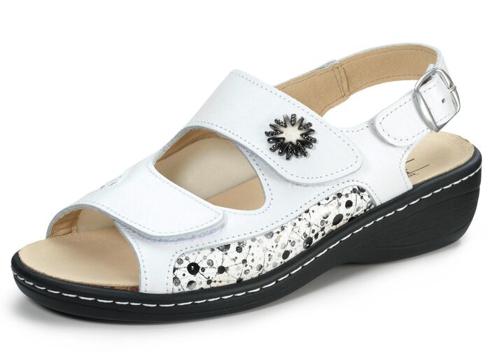 ELENA EDEN, bequeme Damen-Sandalen, Weite H, mit herausnehmbarem Fu&szlig;bett 