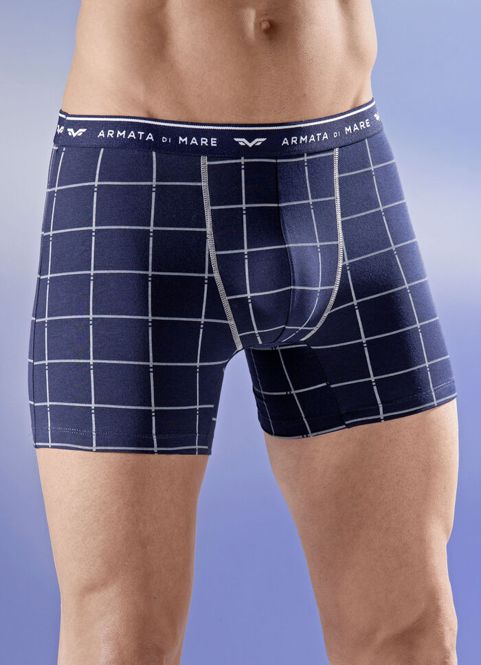 Dreierpack Pants, kariert mit Elastikbund 