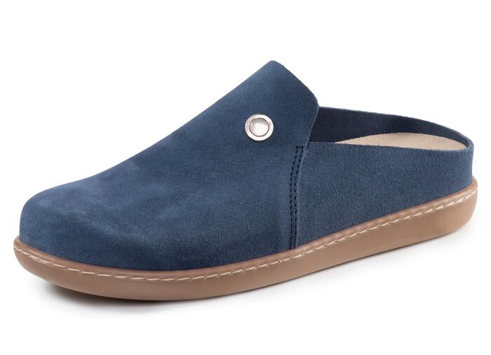 ELENA EDEN Clog aus Veloursleder BLAU
