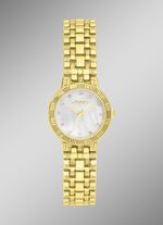 Pools-Quartz-Damen"uhr mit Metallgehäuse und Edelstahlband 