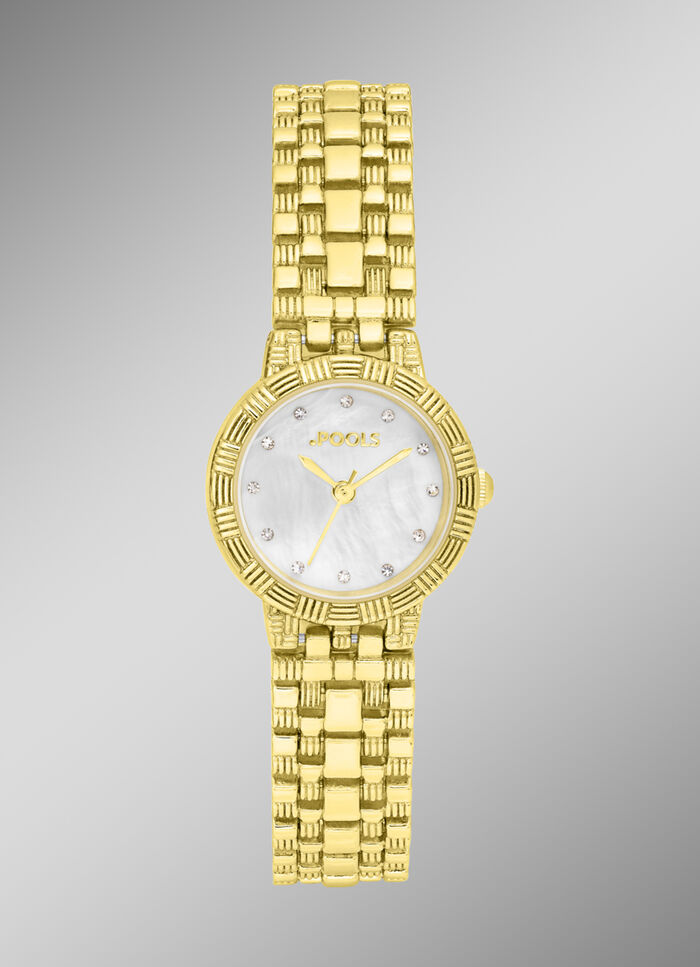 Pools-Quartz-Damen"uhr mit Metallgehäuse und Edelstahlband 