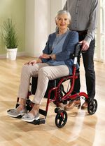 Rollator, auch als Rollstuhl nutzbar 