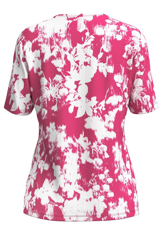 Shirt mit Floraldessin PINK-WEISS