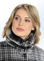 Longjacke mit abnehmbarem Kunstpelz-Besatz