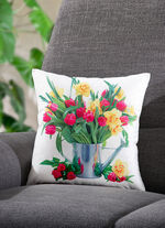 Kissenbezug "Tulpen" mit Reißverschluss 