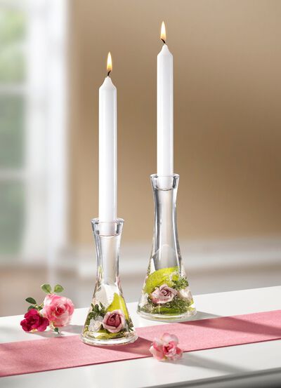 Kerzenhalter aus mundgeblasenem Glas 