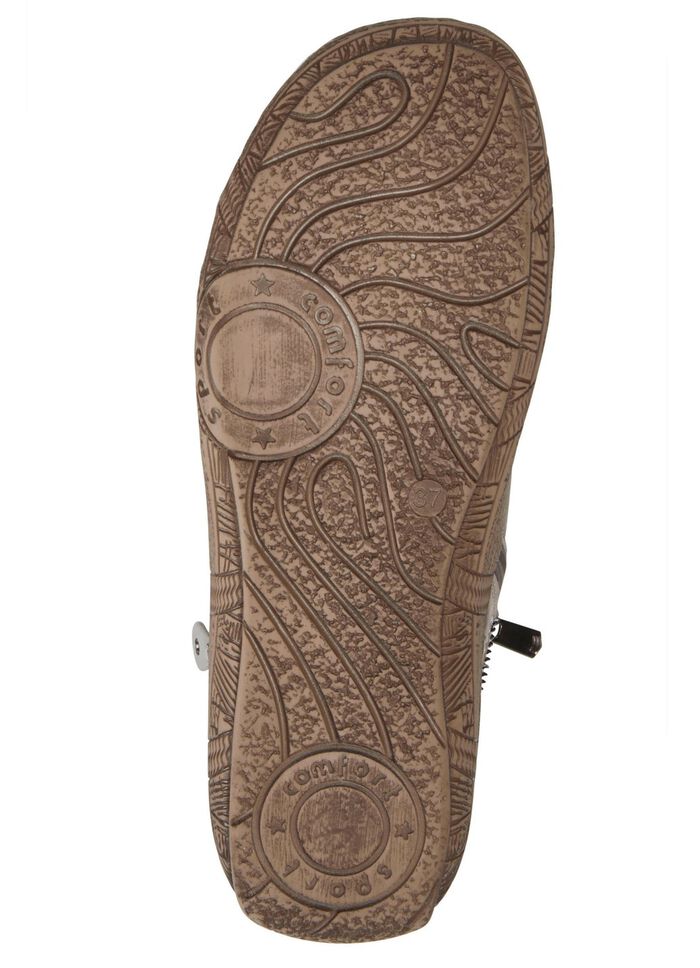 Andrea Conti Schn&uuml;r-Bootie mit reptilgepr&auml;gtem Einsatz und Zier-Rei&szlig;verschluss TAUPE