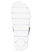 Klassische Damen-Clogs, mit anatomisch, gepolstertem Fußbett WEISS-BUNT