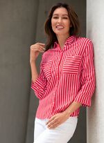 Bluse aus Leinenstrukturgewebe 