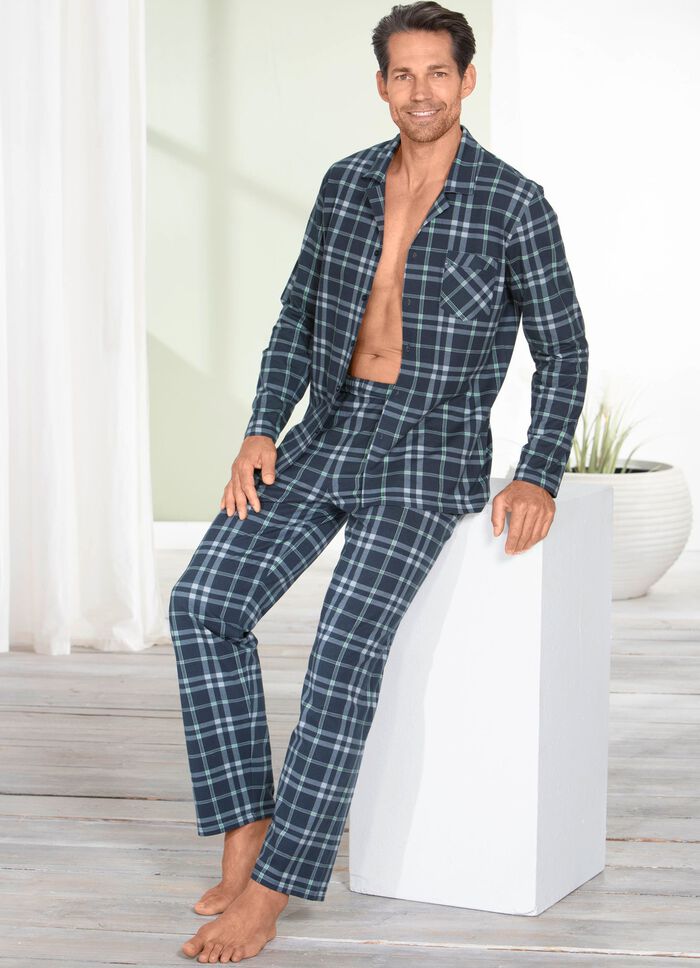 Schlafanzug mit durchgekn&ouml;pftem Oberteil 