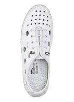 ELENA EDEN, sommerliche Damen-Slipper, Weite G, mit herausnehmbarem Fu&szlig;bett WEISS