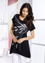 Longshirt mit Kontrast-Druck  