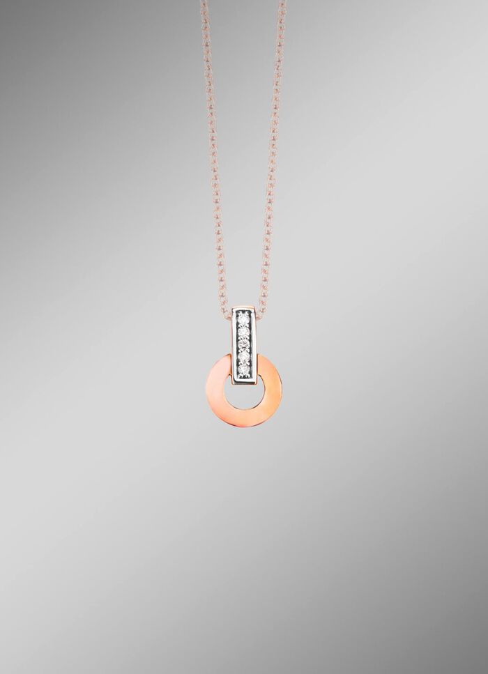 Moderner Anh&auml;nger mit 5 Brillanten 