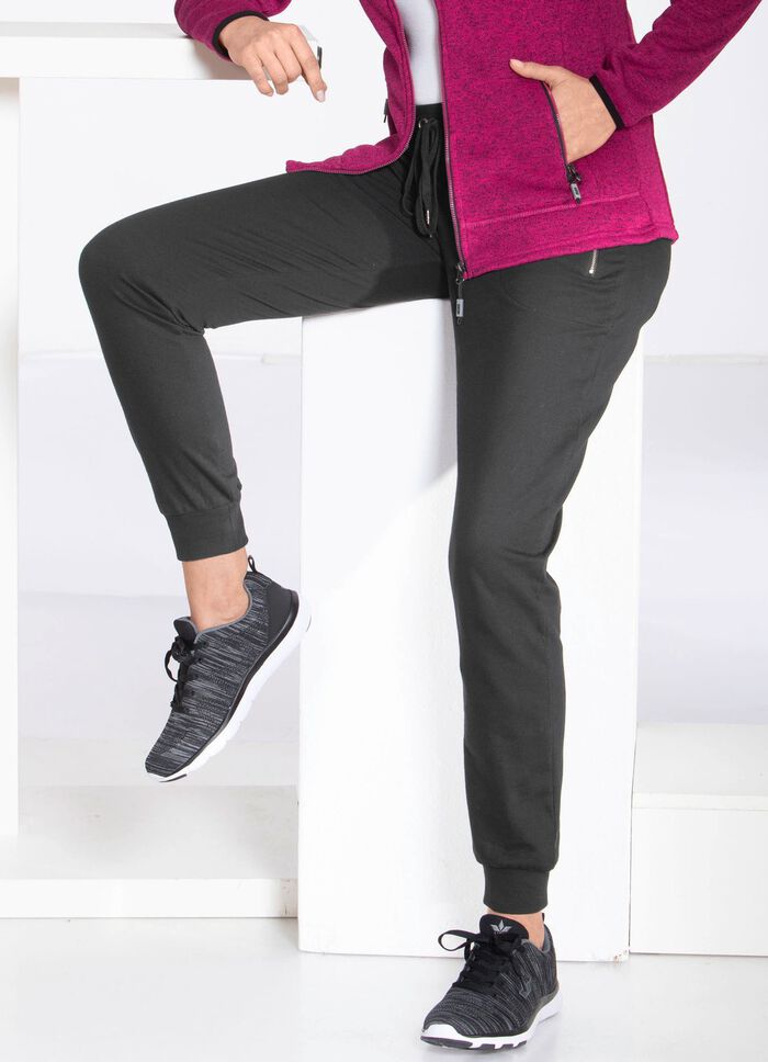 Freizeithose mit Rei&szlig;verschluss-Taschen in 4 Farben ANTHRAZIT MELIERT