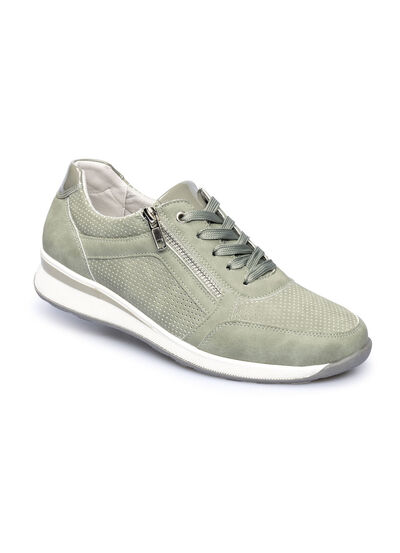 Komfort-Sneaker mit zusätzlicher Einlegesohle aus Kunstfell  