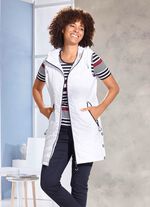 Longweste mit fester Kapuze WEISS