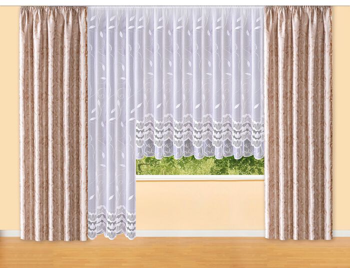 Leichter Blumenfenster-Store 