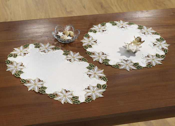 Tischdekoration mit Organza-Einsätzen