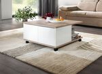 Topaktueller Couchtisch mit Schubladen EICHE-WEISS