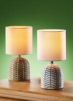 Keramik-Tischleuchte WEISS