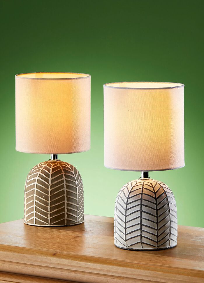 Keramik-Tischleuchte WEISS