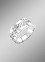Eleganter Damenring mit synth. Zirkonia 