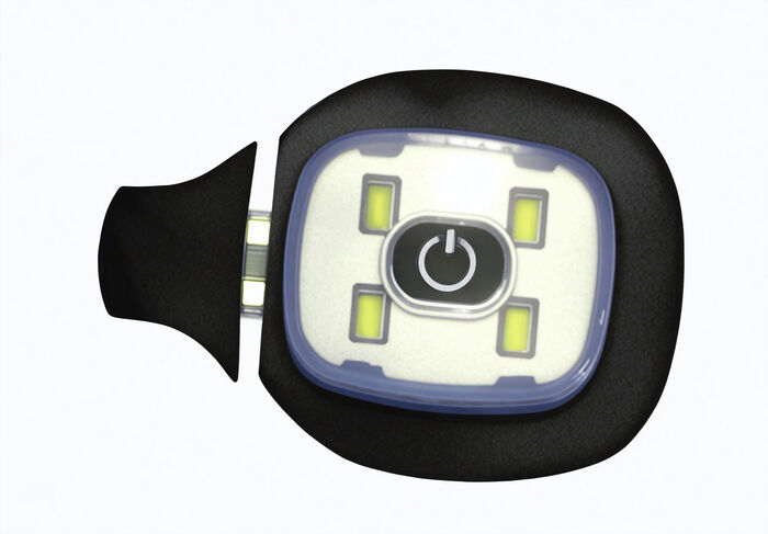 Modische Mütze mit integrierter, herausnehmbarer LED-Lampe GRAU