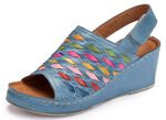 Gemini Sandalette mit raffinierten, bunten Flechtdurchz&uuml;gen 