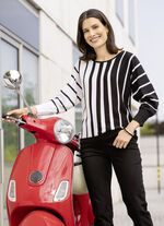 Pullover in Fledermausform 