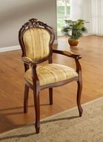 Esszimmerst&uuml;hle mit Gestell aus massivem Buchenholz GOLD-NUSSBAUM