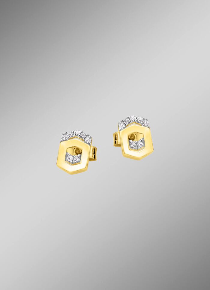 Moderne Ohrstecker mit Zirkonia 