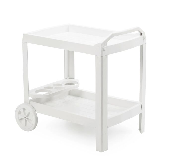 Servierwagen mit integriertem Flaschenhalter 