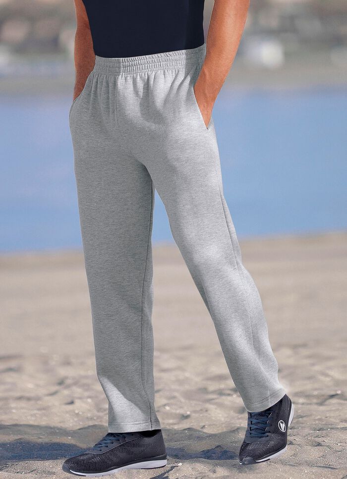 Jogginghose aus reiner Baumwolle in 5 Farben GRAU MELIERT