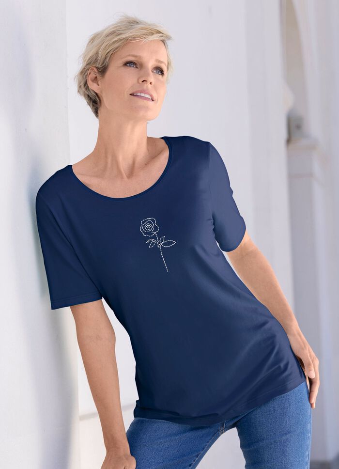 Shirt mit Strasszier 