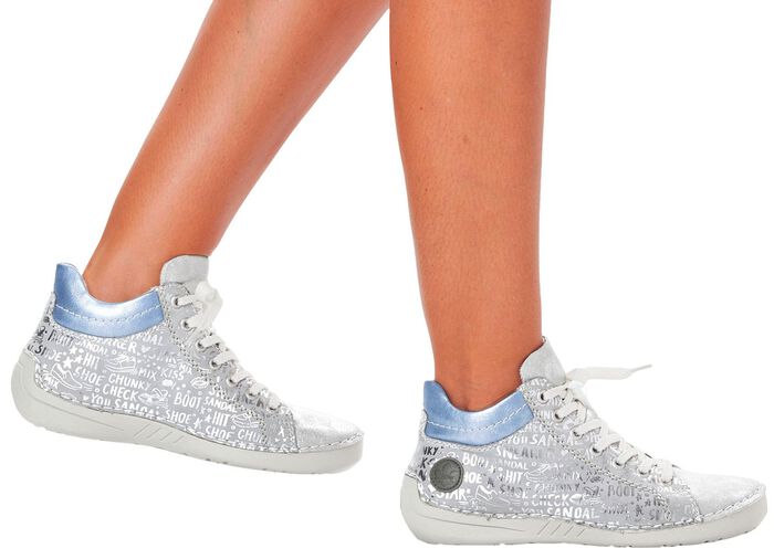 Rieker Schn&uuml;r-Bootie aus originell bedrucktem Synthetikmaterial 