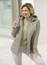 Funktionsjacke mit abnehmbarer Kapuze KHAKI