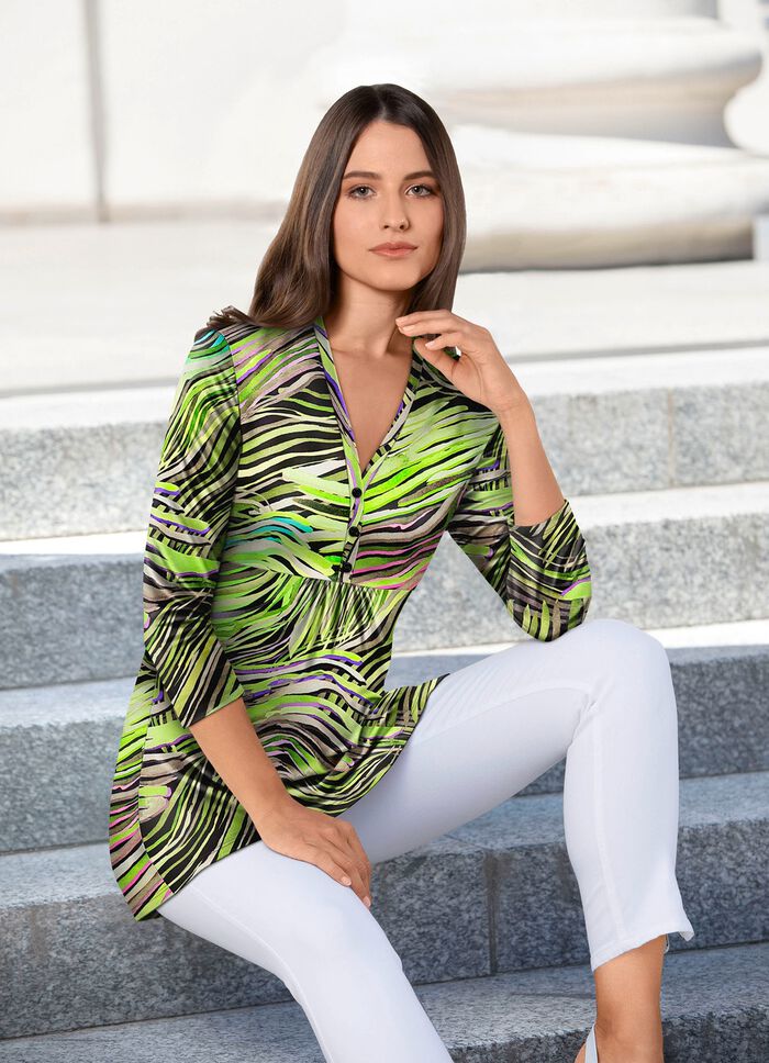 Shirt-Tunika mit farbbrillantem Inkjet-Druck 