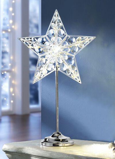 LED-Sternleuchte mit St&auml;nder aus Metall 