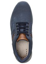 GINO GALANTE, bequeme Herren-Schn&uuml;rschuhe, Weite K, mit herausnehmbarem Fu&szlig;bett MARINE-COGNAC