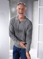 Polopullover mit kurzem Rei&szlig;verschluss in 3 Farben 