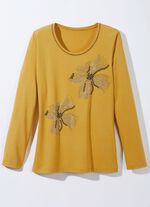 Shirt mit Flatlock-Naht in 2 Farben MESSING