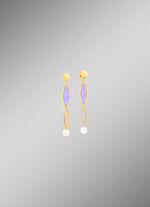 Schmuckset, 3-teilig, aus Messing mit Kristallsteinen 