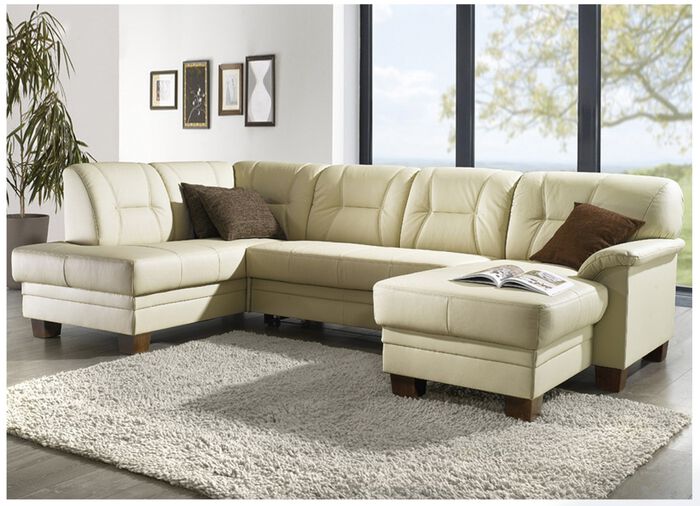 Polstermöbel auf robusten, echten Holzfüßen ALTWEISS