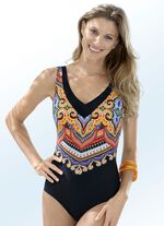 Sunflair Badeanzug mit platziertem Druckdessin und Halbkorsage, bis Cup E 
